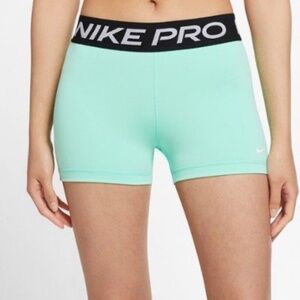Nike Pro Women's Compression Shorts - 3" in Green Glow - Size XS
